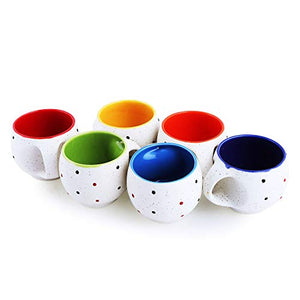 MARINER'S CREATION Ceramic Tea Cup - 6 Pieces, Multicolour - Home Decor Lo
