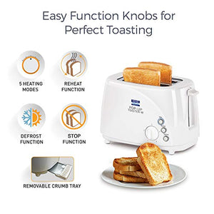 KENT - 16031 700-Watt 2-Slice Pop-up Toaster (White) - Home Decor Lo