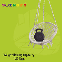 Load image into Gallery viewer, Swingzy Make In India, Cotton Rope Hanging Swing for Adults, Kids for Indoor, Outdoor, Home, Patio, Yard, Balcony, Garden (100 Kg Capacity, White) - Home Decor Lo