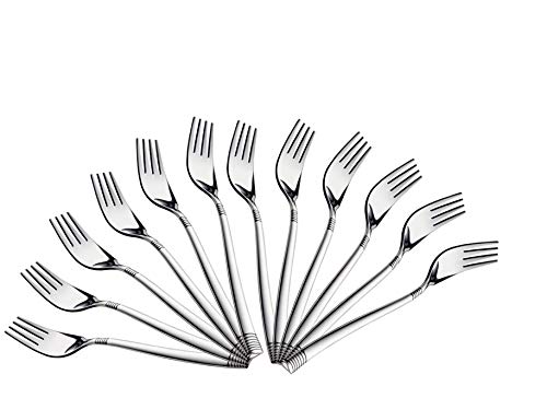 Shapes Lynex Stainless Steel Dinner Fork for Home/Kitchen, Set of 12 Pcs. (18 cm.) - Home Decor Lo