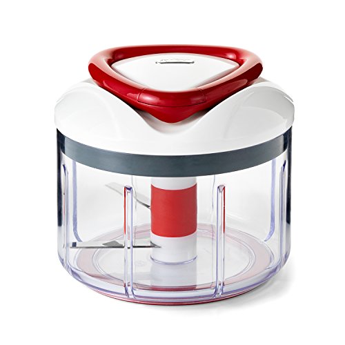Zyliss Easy Pull Manual Food Processor and Food Chopper, Red - Home Decor Lo