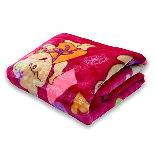 homescape Newborn Baby's Velvet Double Layer Blanket (Pink, 90 x 110 Cm) - Home Decor Lo