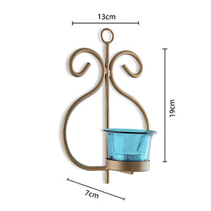 Homesake Metal Decorative Golden Wall Sconce/candle Holder, Pack of 2 - Home Decor Lo