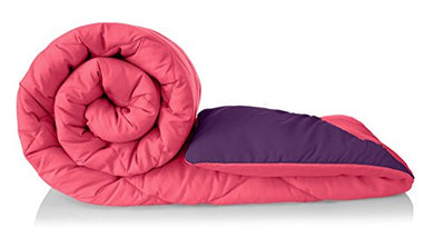 Amazon Brand - Solimo Microfiber Reversible Comforter, Double (Vivid Pink & Majestic Purple, 200 GSM) - Home Decor Lo