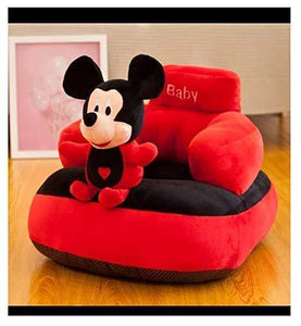 PWI Soft Plush Mickey Shape Cushion Baby Sofa Seat or Rocking Chair for 0-4 Years Kids (Red) - Home Decor Lo