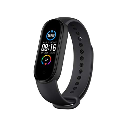 Mi Smart Band 5 – India’s No. 1 Fitness Band, 1.1-inch AMOLED Color Display, Magnetic Charging, 2 Weeks Battery Life, Personal Activity Intelligence (PAI), Women’s Health Tracking - Home Decor Lo