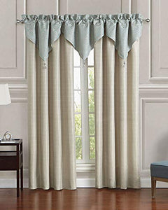 Mustafa Creation Classic Door Curtains for Living Room and Bed Room Contemporary Pattern - 7 Feet Long Set of 2 Daphne Window Panels Set - Home Decor Lo