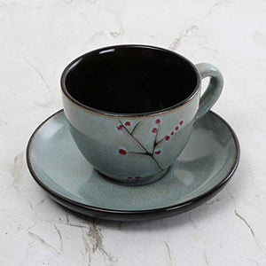 Home Centre Bernina Floral Print Cup and Saucer - Home Decor Lo