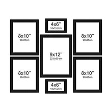 Load image into Gallery viewer, SAF Set of 7 Collage Synthetic Framed with Acrylic Glass - Self Installation Photo Frame (9 Inch X 12 Inch - 1, 4 Inch X 6 Inch - 2, 8 Inch X 10 Inch - 4) - Home Decor Lo