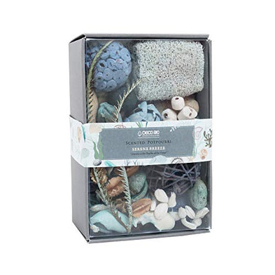Deco aro Serene Breeze - Ocean fragranced 200 GMS Potpourri in a Paper Box - Naturally Dried Mixture - Home Decor Lo