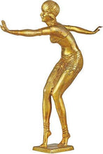 Load image into Gallery viewer, Exotic India Two Young Ladies Practising Yoga - Brass Statue - Home Decor Lo