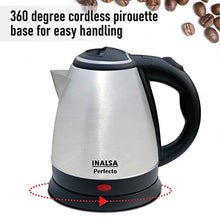 Load image into Gallery viewer, Inalsa Perfecto 1.5-Litre Electric Kettle (Silver/Black) - Home Decor Lo