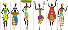 Load image into Gallery viewer, Studio Curate Large Size Wall Sticker for Living Room, Bedroom, Hall, Kitchen Decor | African Tribal Women| PVC Vinyl | Pack of 1 (79cm x 51cm) - Home Decor Lo