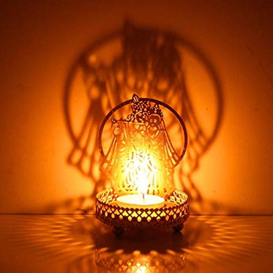 BDMP Radha Krishna Shadow Tealight Candle Holder - Home Decor Lo