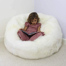 Load image into Gallery viewer, Bean Bag White Fur XXXL Size Without Beans Very Attractive And Luxury fur and leather Bean Bag - Home Decor Lo