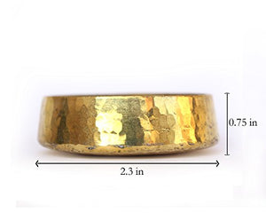 De Kulture Works Brass Handmade Candle Bowl Set (Gold_2.3 Inch X 2.3 Inch X 0.7 Inch) - Home Decor Lo