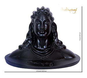 Golden Key Lord Shiva in Dhyana Mudra Adiyogi Shiva Idol for Home Decor, Gift & Puja, Matte Black Decorative Showpiece for Home and Cars - Home Decor Lo