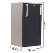 Load image into Gallery viewer, Haier 181 L 2 Star Direct-Cool Single Door Refrigerator (HED-1812BKS-E, Black Brushline) - Home Decor Lo