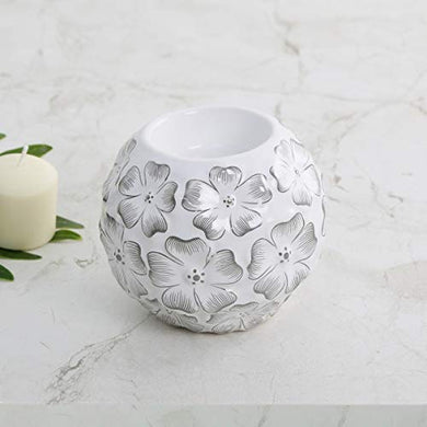 Home Centre Galaxy Floral Embossed T-Light Holder - Home Decor Lo