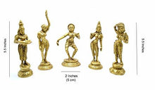 Load image into Gallery viewer, Two Moustaches Brass Apsara Showpieces - Set of 5 | Home Decor | - Home Decor Lo