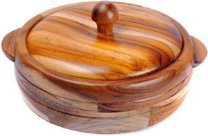 Max Home ® Wood Chapati, Roti, Paratha, Puri Box Casserole (Wooden) - Home Decor Lo