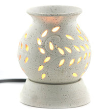 Load image into Gallery viewer, BRAHMZ Ancient Matki Shape Electric Ceramic Aroma Oil Diffuser with Bulb, 12 cm (White) - Home Decor Lo