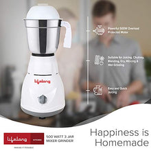 Load image into Gallery viewer, Lifelong Power Pro 500-Watt Mixer Grinder with 3 Jars (White/Grey) - Home Decor Lo
