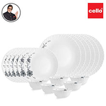 Load image into Gallery viewer, Cello Florid Vine Opalware Dinner Set, 18-Pieces, White - Home Decor Lo