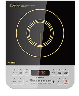Philips Viva Collection HD4928/01 2100-Watt Induction Cooktop (Black) - Home Decor Lo