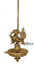 Load image into Gallery viewer, Nexplora Industries Pvt. Ltd. Brass Wall Hanging Diya | Deepak in Glossy Antique Finish | Puja Item | Fengshui Gift - Home Decor Lo