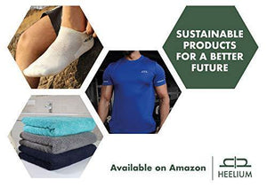 Heelium Bamboo Towel Set (Bath & Hand Combo), 600 GSM, Ultra Soft, Super Absorbent, Antibacterial, 4 Pieces (Grey, Teal) - Home Decor Lo
