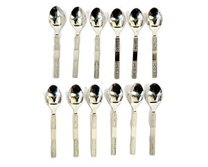 Cielo Stainless Steel Spoon Set Of 12 - Home Decor Lo