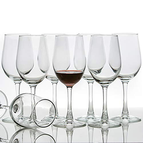 [Set of 8, 12 Ounce] All-Purpose Wine Glasses, Lead Free, Classic - Home Decor Lo