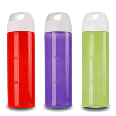 Oliveware Hercules Water Bottle | Durable Plastic | Fits Bags & Fridge | 750 Ml Capacity | for Home & Office Use | with Easy Grip Handle (Multi, 3) - Home Decor Lo