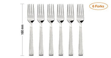 Load image into Gallery viewer, Amazon Brand - Solimo 24 Piece Stainless Steel Cutlery Set, Stripes (Contains: 6 Table Spoons, 6 Tea Spoons, 6 Forks, 6 Dessert Spoons), Silver - Home Decor Lo