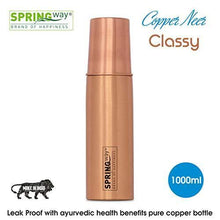 Load image into Gallery viewer, SPRINGWAY - Brand of Happiness® - Copper Neer Classy Pure Copper Water Bottle with Glass, Advanced Leak Proof Protection and Joint Less, Ayurveda and Yoga Health Benefits. (1000ml, 1Unit) - Home Decor Lo