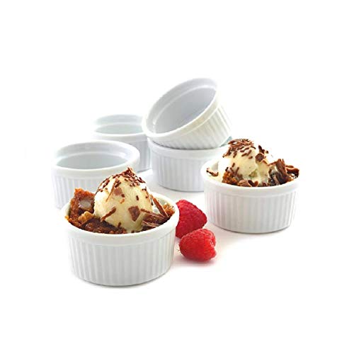 Mirakii 100ml, Bowl Set of 6, Microwave Convection & Dishwasher Safe Ramekins for Snacks, Kitchen Decoration,Sauce/Chutney, Cup Cake, Dessert, Souffle - Home Decor Lo