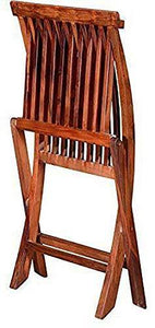MH Decoart Sheesham Wood Comfort Folding Chair | Natural Finish - Home Decor Lo