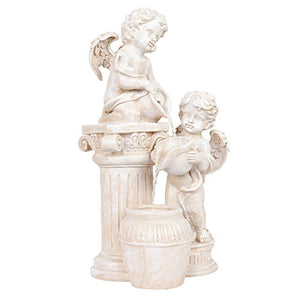 Wonderland Two Angels Fountain, Water Fountain, Waterfall, Water Fall for Home Decor, Garden Decoration, Balcony Decor Made or Resin with Motor - Home Decor Lo