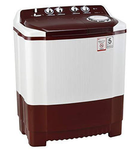 LG 7 kg Semi-Automatic Top Loading Washing Machine (P7010RRAA, Burgundy) - Home Decor Lo