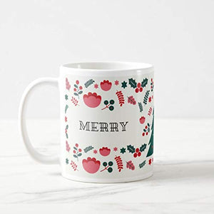 Navadey Christmas Wishes Printed White Coffee Ceramic Mug - Xmas Decorations | Christmas Gifts | Xmas Mugs | Christmas Presents | Quirky Mugs (Style 2) - Home Decor Lo