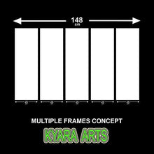 Load image into Gallery viewer, Kyara Arts Split Wall Painting in Multiple Frames || Wooden Framed Art Panels || 7mm Hard MDF Board Painting Ready to Hang-Beautiful Green Bamboo Digital Wall Painting || 5pcs (148cm x 76cm) - Home Decor Lo