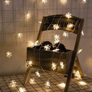 fizzytech Decorative Snowflake String LED Lights for Diwali Christmas Wedding (Warm White, 3 m) - Home Decor Lo
