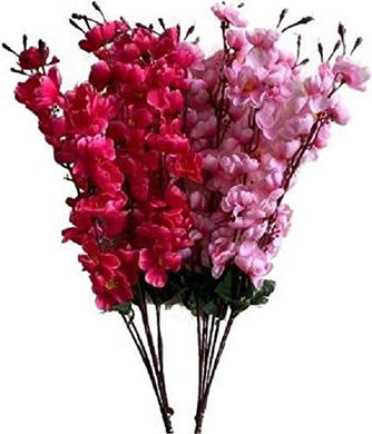 Sofix Artificial Peach Blossom Flower Bunch for Vase for Home Decor Office Decor Hotel Decor - 20inch/50cm - Home Decor Lo