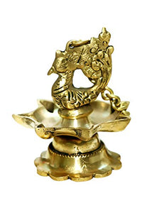 ArtSwag Peacock Wall Hanging Brass Diya Oil Lamp Home Decor (15x3x3-inch , Weight -240 g) - Pack of 2 - Home Decor Lo