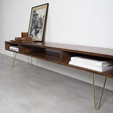 Load image into Gallery viewer, METALBUCKS Storage Console Table with Hairpin Leg