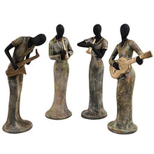 Load image into Gallery viewer, TIED RIBBONS Set of 4 Decorative Ladies Playing Musical Instrument Showpiece Collectible Figurines for Home Décor Wall Shelf Table Office Living Room Decoration Item (34 cm X 10 cm) - Home Decor Lo