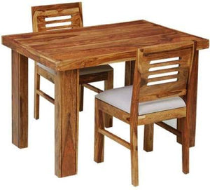 2 Seater Sheesham Wood Dining Table with Chairs