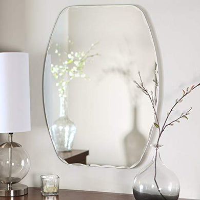 Quality Glass Frameless Mirror (Silver, 18 x 24 Inch) - Home Decor Lo
