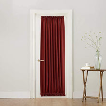 Load image into Gallery viewer, Sun Zero Barrow Energy Efficient Door Panel Curtain with Tie Back, 54&quot; x 72&quot;, Brick Red - Home Decor Lo
